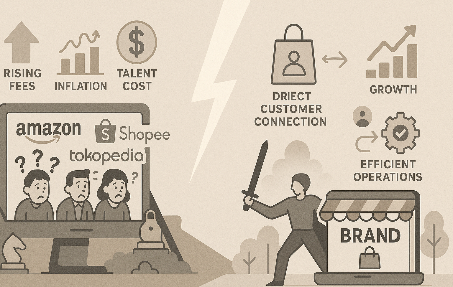 Beyond Marketplaces: Navigating the Future of E-commerce Amid High Fees and Talent Inflation